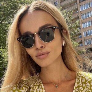 NWT RayBan Clubmaster RB3016 Green G15 Ray ban Sunglasses